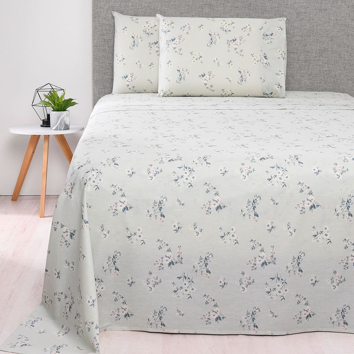 MICA - Juego de Sábanas 100% Algodón 180 Hilos Flor