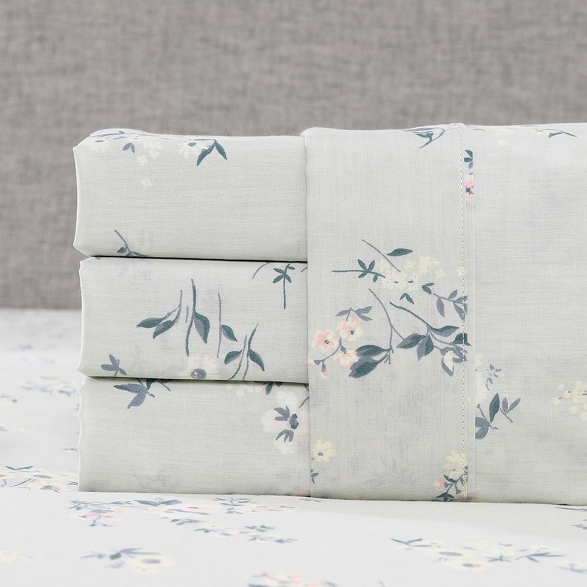 MICA - Juego de Sábanas 100% Algodón 180 Hilos Flor