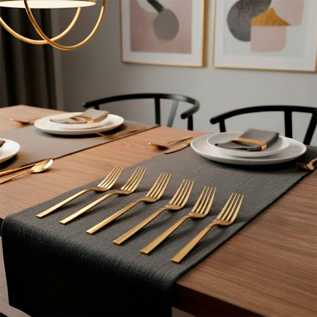 BASEMENT HOME - Set x 6 Tenedores de Postre Gold