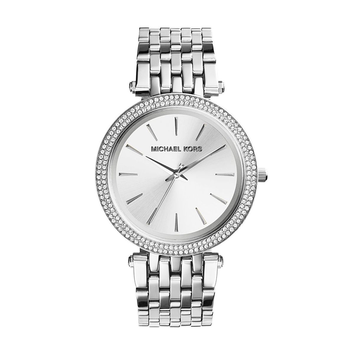 MICHAEL KORS - Reloj análogo MKors Mujer, MK3190, Correa Acero inoxidable Plateado, Dial Plateado