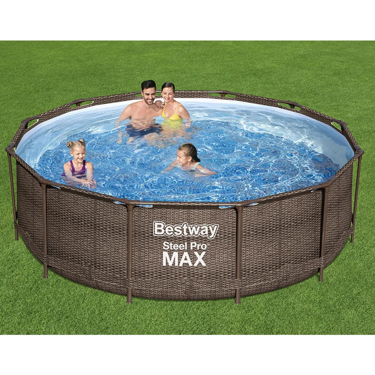 BESTWAY - Piscina Pro Rattan 3.66x1m Con Bomba de Filtrado