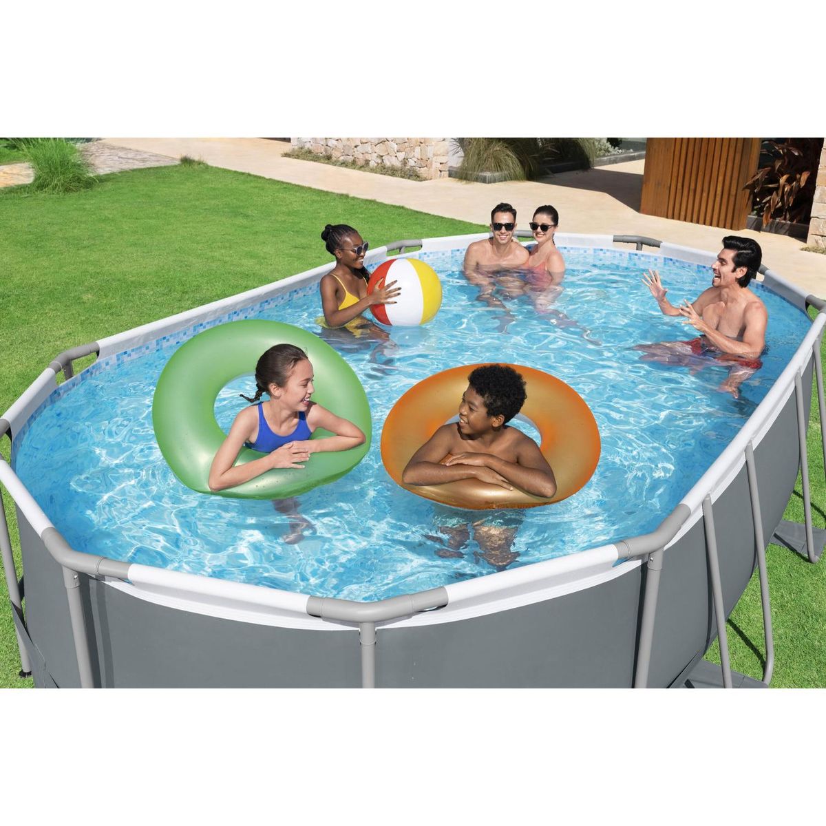 BESTWAY - Piscina Pro Oval 4.88x3.05m Con Bomba de Filtrado