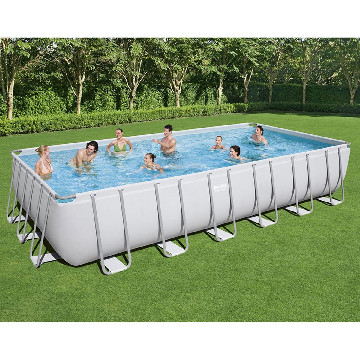BESTWAY - Piscina Estructural Rectangular 732 x 366 x 132cm + Filtro + Escalera