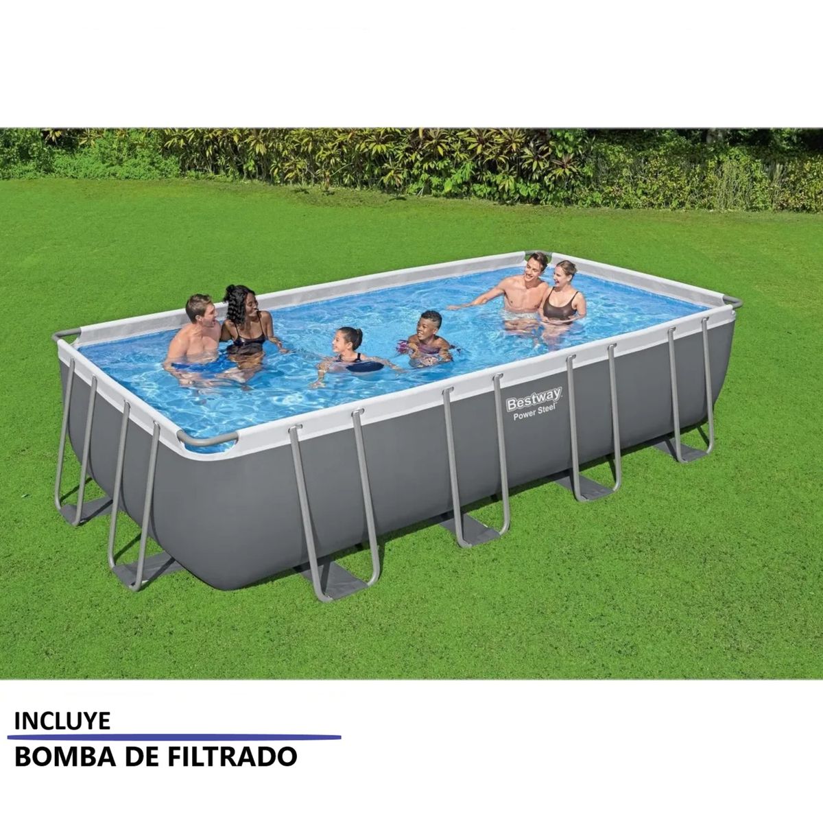 BESTWAY - Piscina Rectangular Bestway 5.49X2.74M Bomba Y Escalera