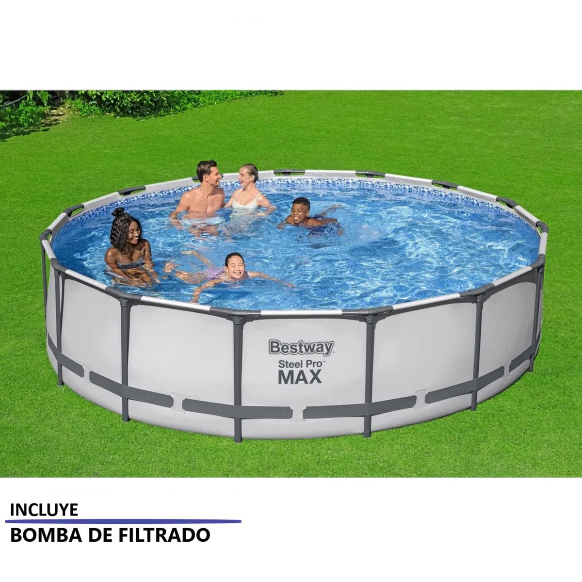 BESTWAY - Piscina Pro Max Pow Ste 4.57x1.07m Con Bomba de Filtrado