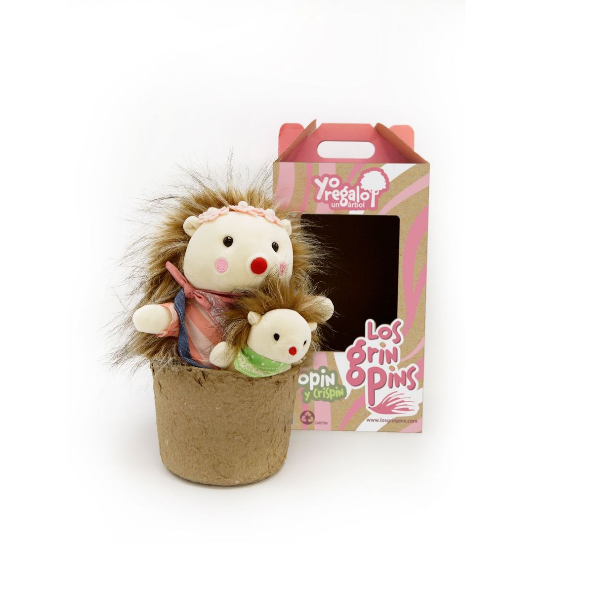 GRINPINS - Peluche Erizo Flopin Y Crispin 20cm