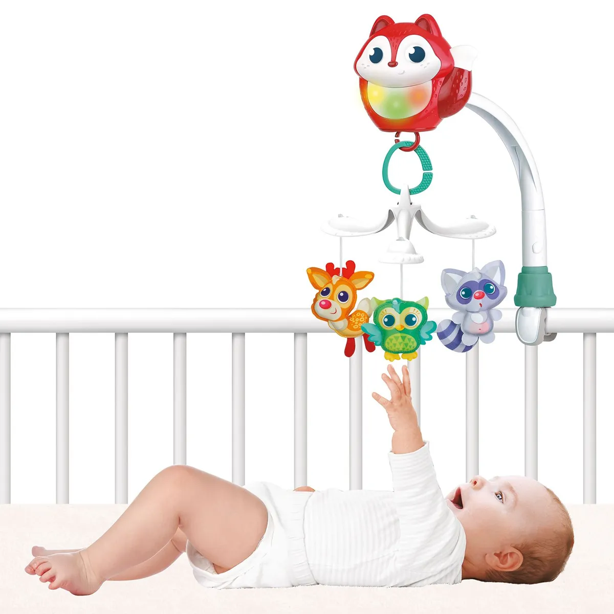 WINFUN - Juguete Móvil Musical Zorrito 3 en 1