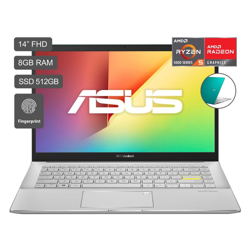 VivoBook S14 M433 Ryzen 14'' FHD IPS 512GB SSD 8GB RAM Verde