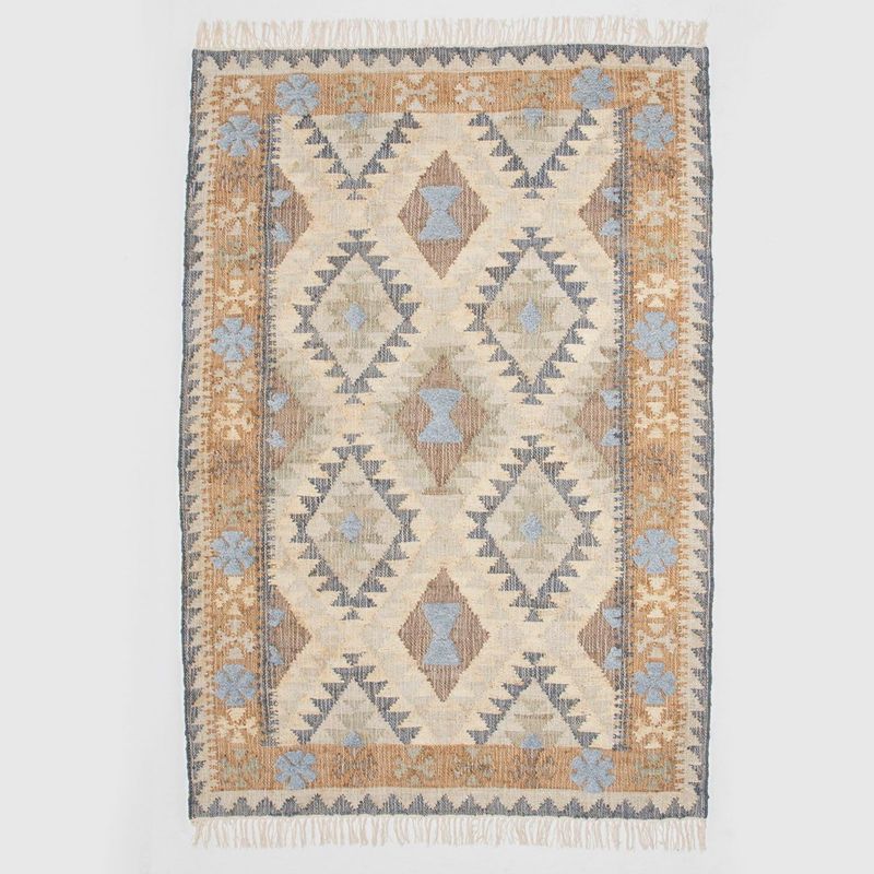 BASEMENT HOME - Alfombra de Kelim Bettino Natural Slate