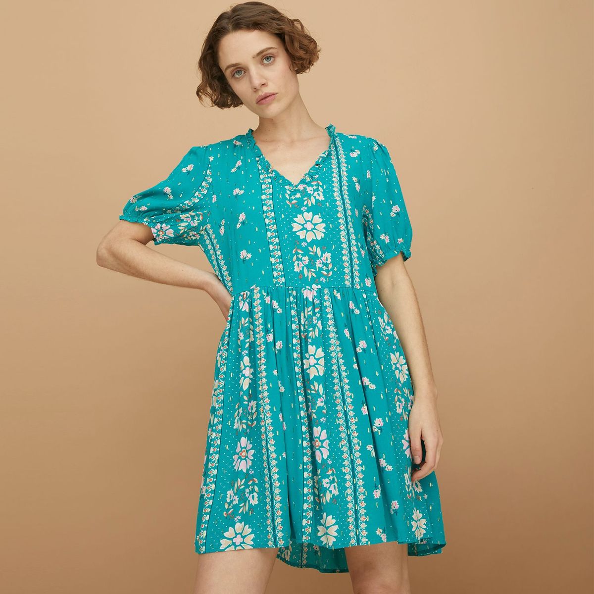 BASEMENT - Vestido Corto Bordado Mujer Basement