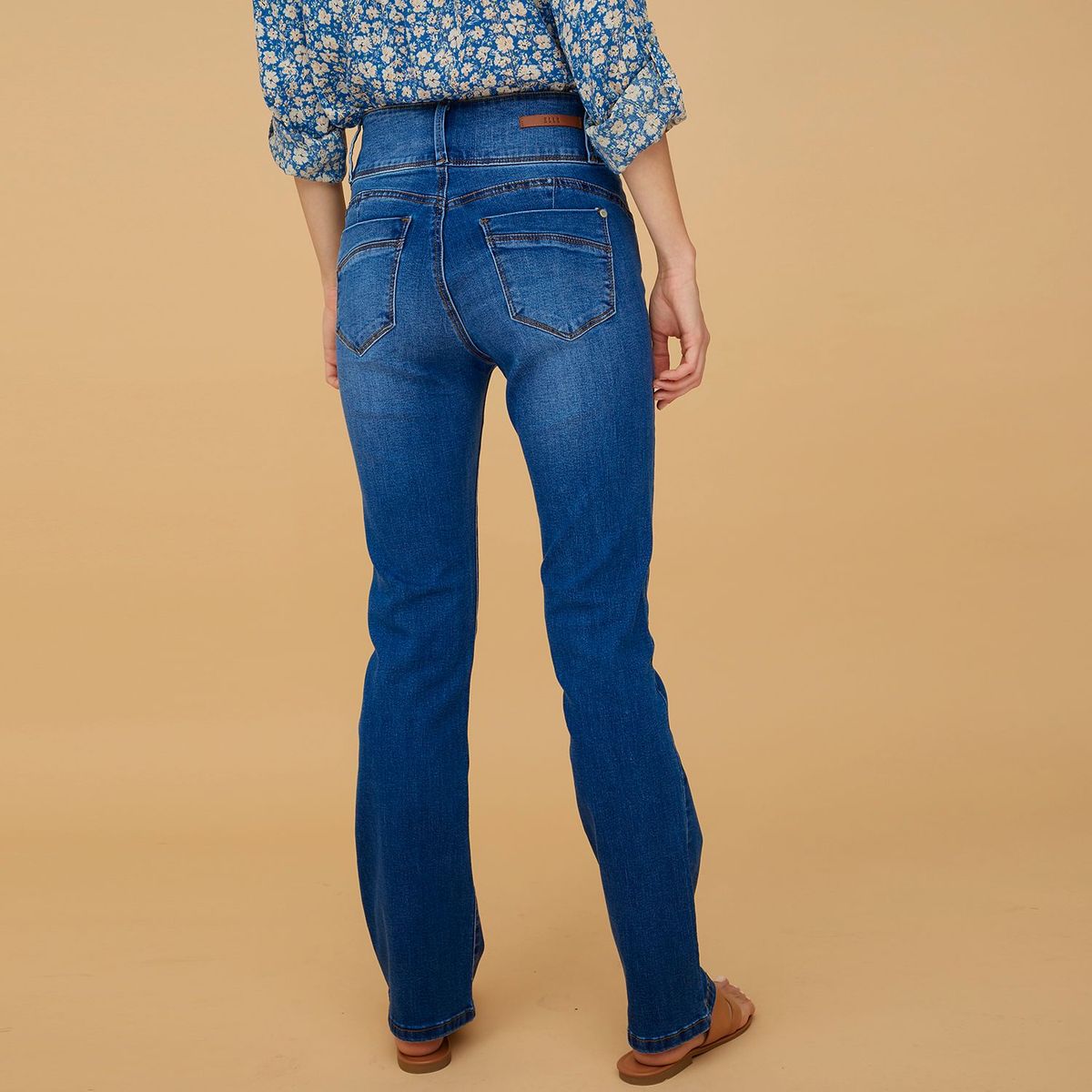 ELLE - Jean Slim Fit Tiro Alto Mujer Elle