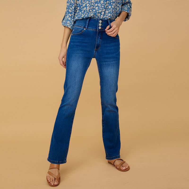 ELLE - Jean Slim Fit Tiro Alto Mujer Elle
