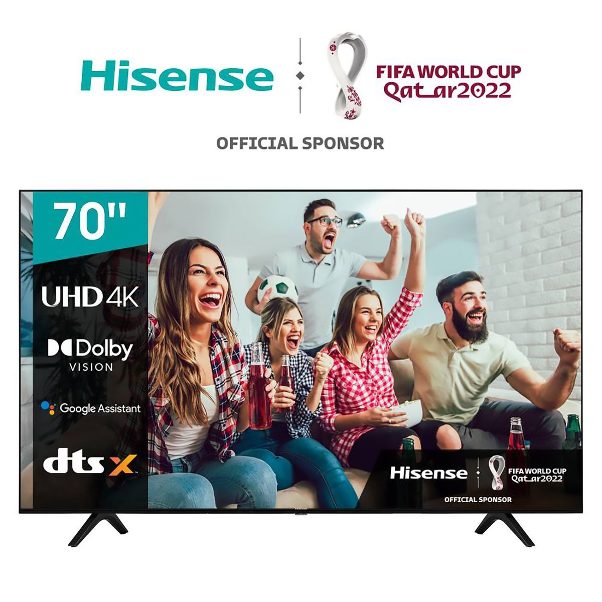 HISENSE - LED 70" 70A6GSA 4K HDR Android Smart TV