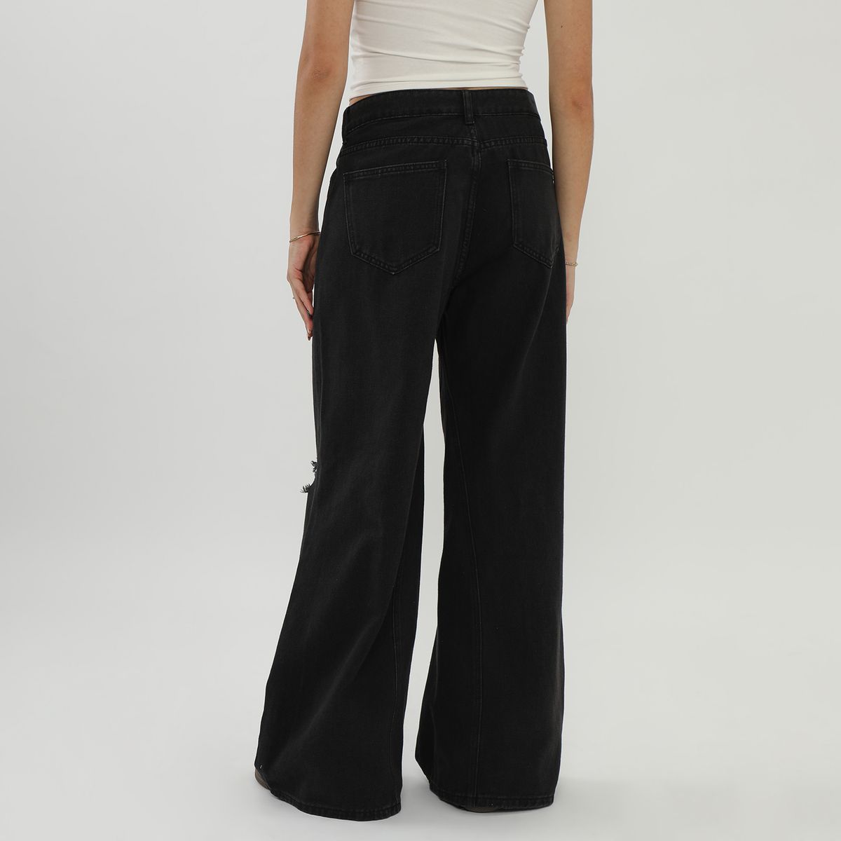 SYBILLA - Jean Wide Leg Tiro Medio Mujer Sybilla