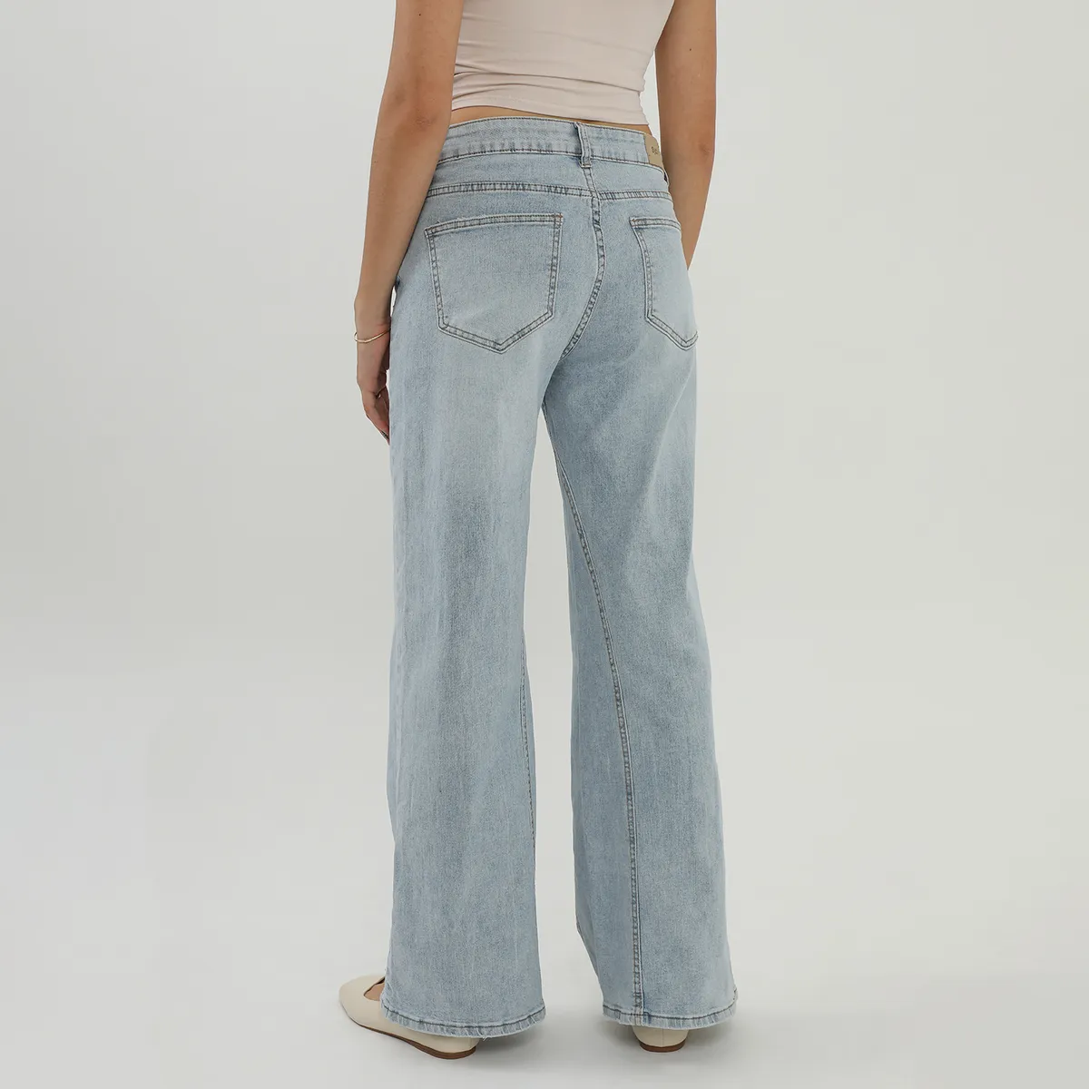 SYBILLA - Jean Wide Leg Tiro Medio Mujer Sybilla