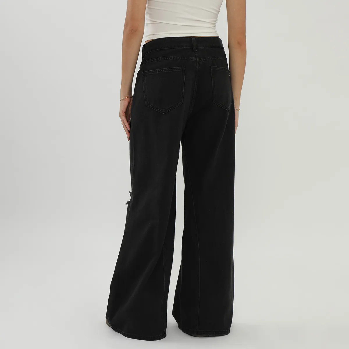 SYBILLA - Jean Wide Leg Tiro Medio Mujer Sybilla