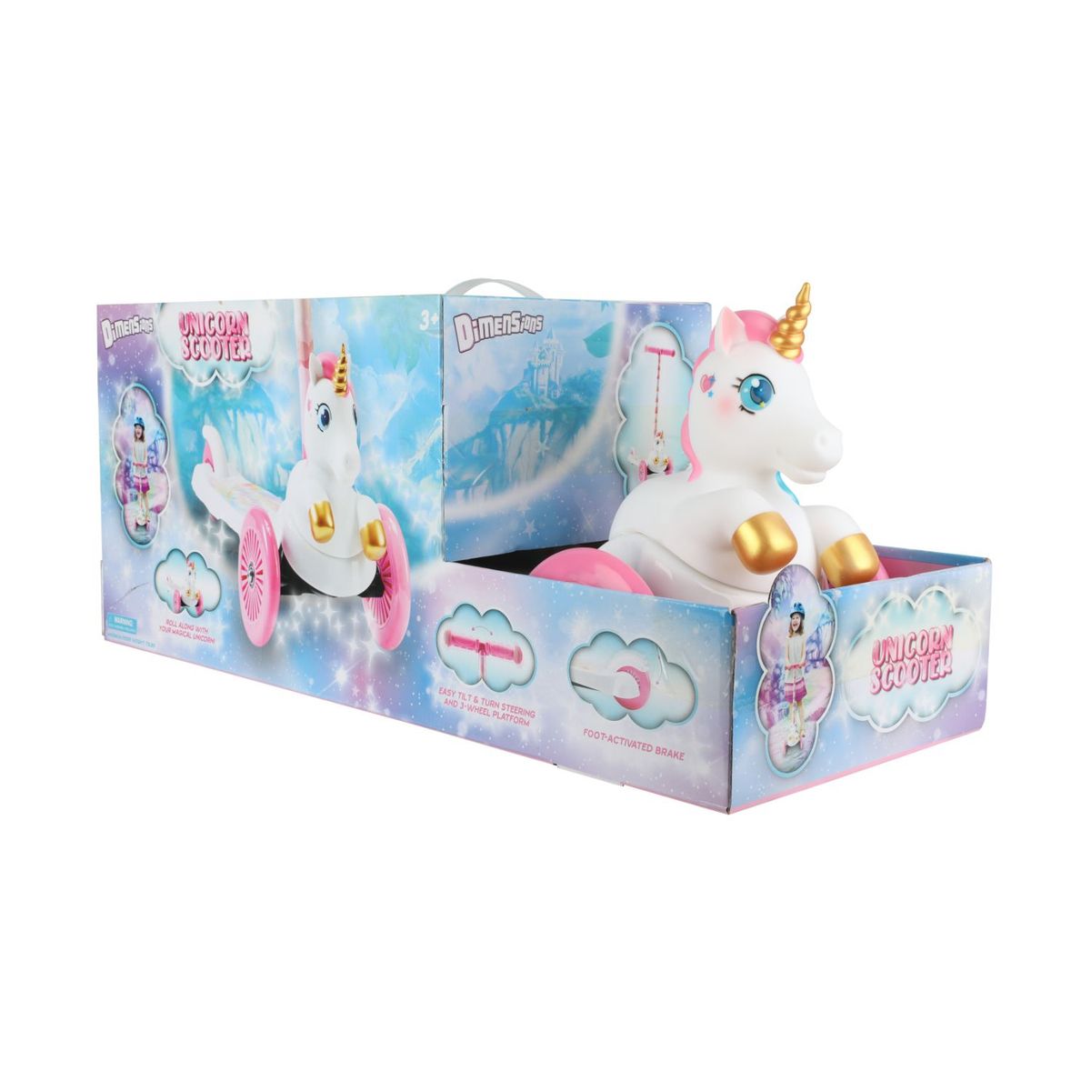 DIMENSIONS - Scooter 3D Unicornio