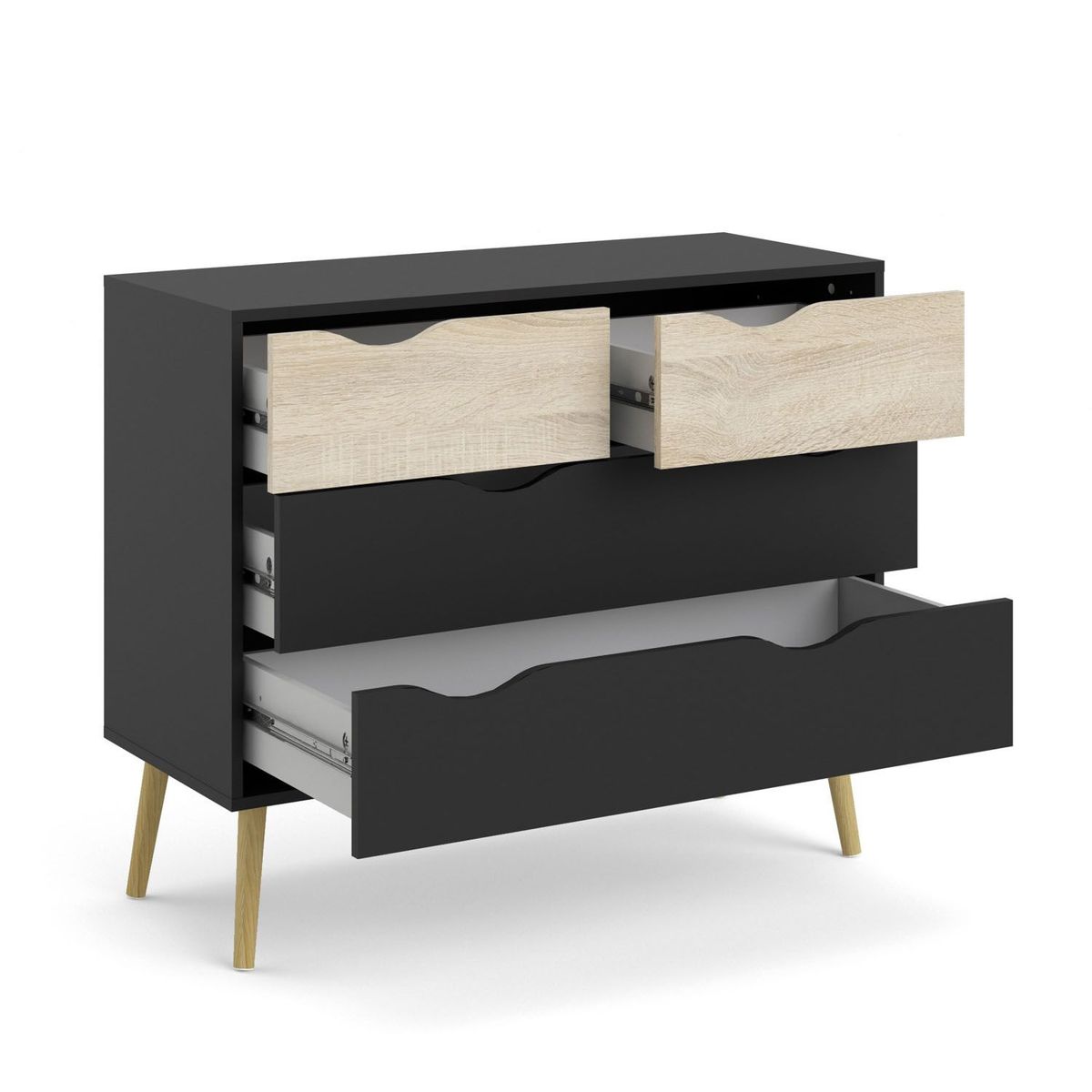 TVILUM - Cómoda Oslo 4 Cajones