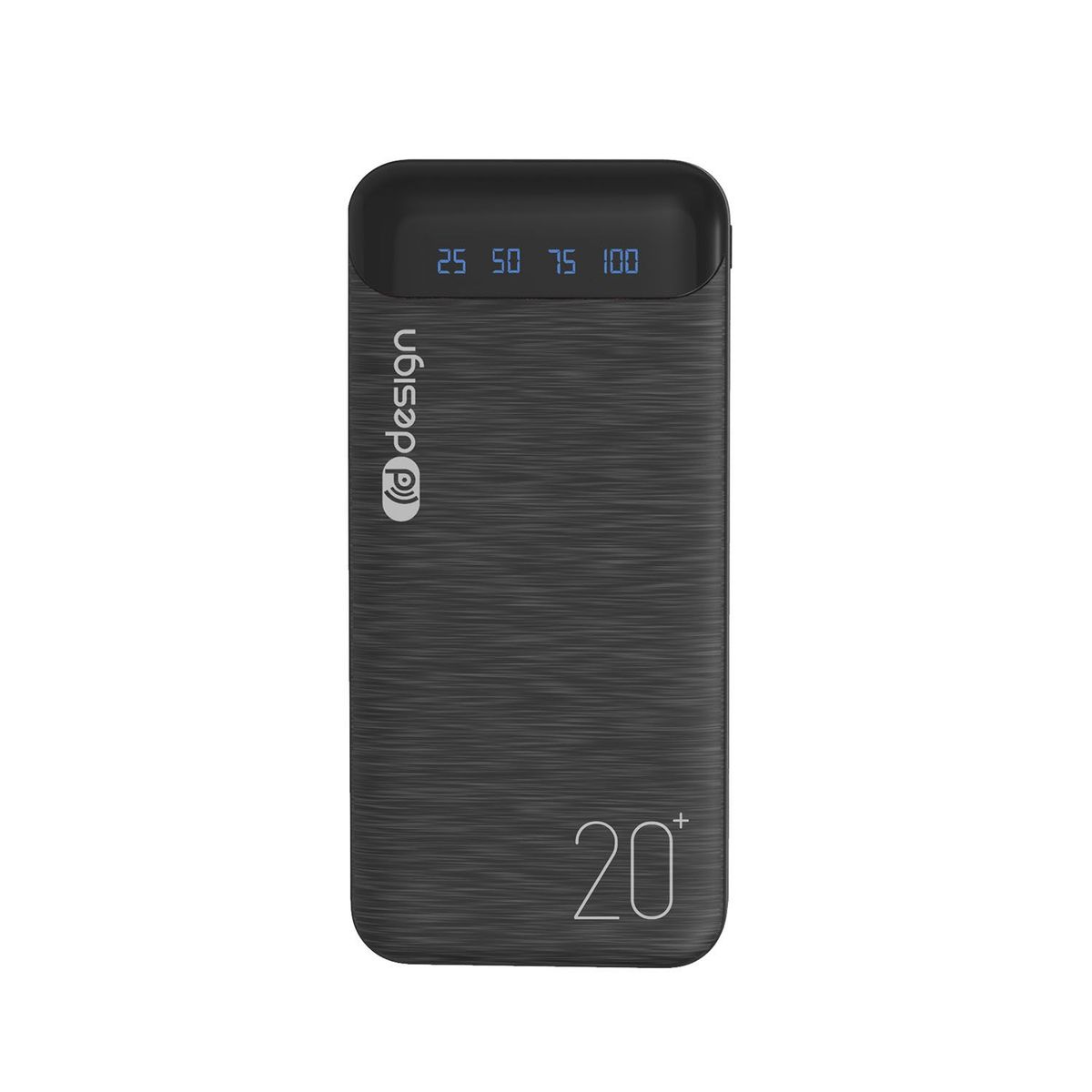 DDESIGN - Batería Externa 20000mAh Power Bank 3 puertos - 2 USB + 1 Tipo C DDESIGN
