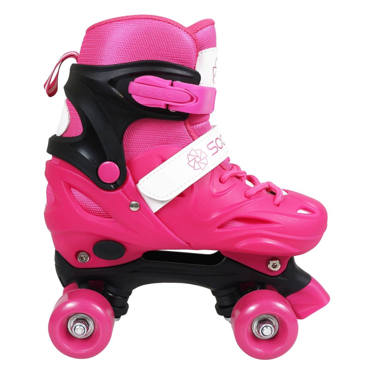 SCOOP - Patines 4 Ruedas Ajustables Rosado Talla M