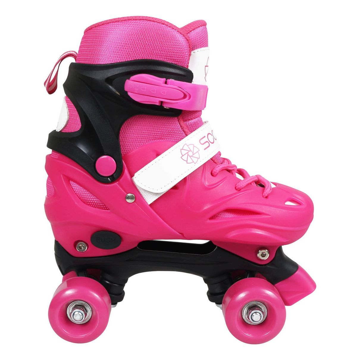 SCOOP - Patines 4 Ruedas Ajustables Rosado Talla S