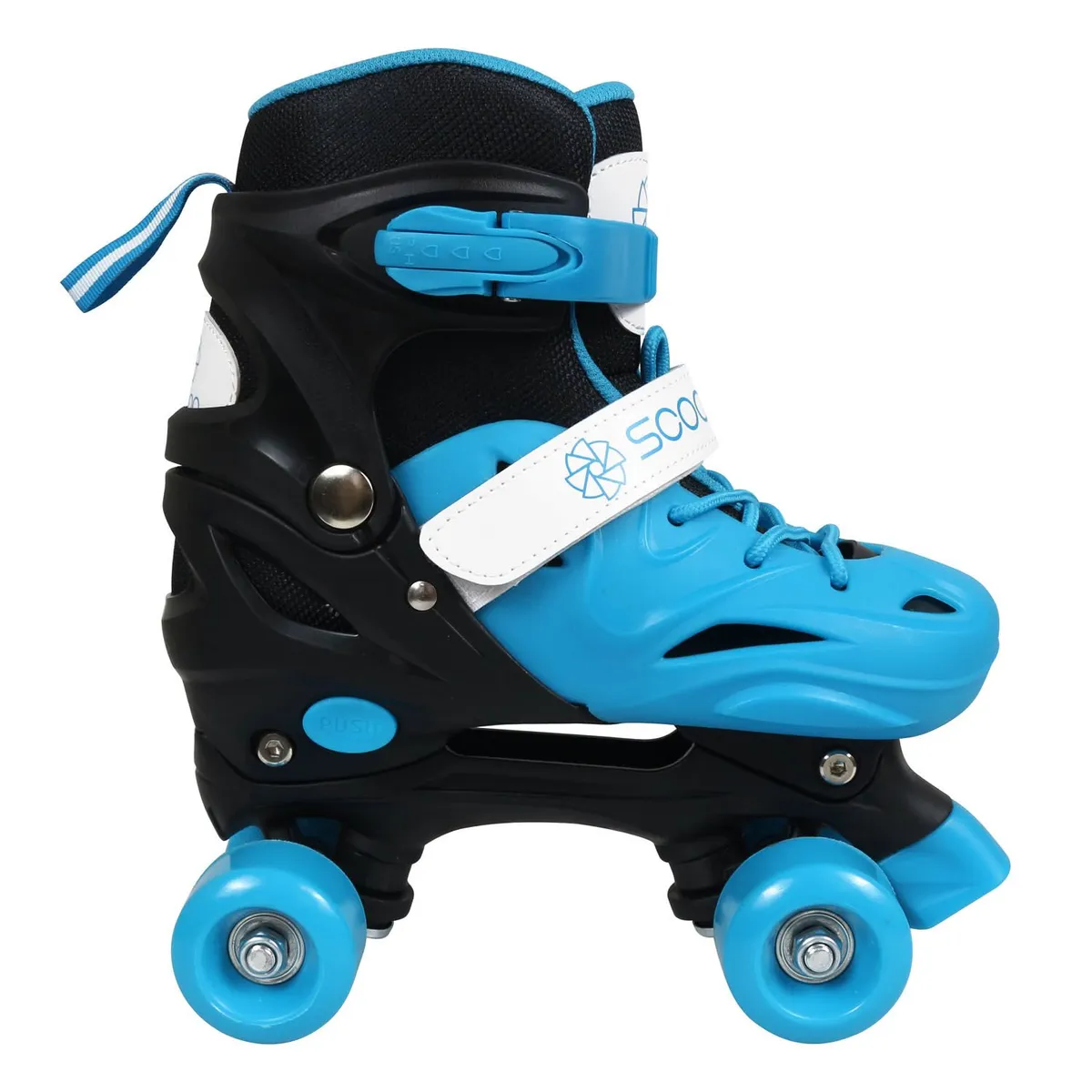 SCOOP - Patines 4 Ruedas Ajustables Azul Talla M