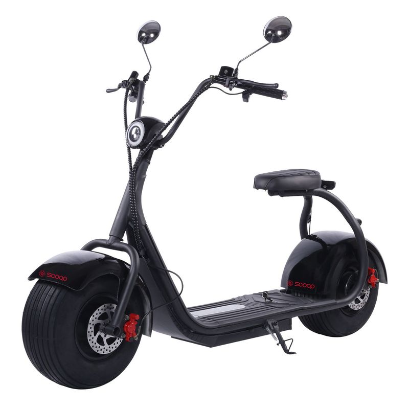 SCOOP - Scooter Eléctrico Chopper Negro