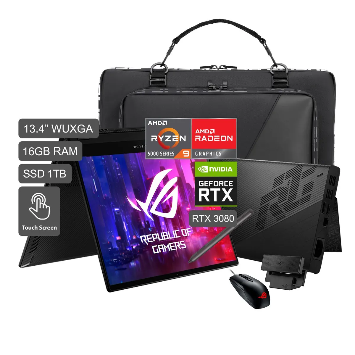 ASUS - ROG Flow X13 GV301QH Ryzen 9 5900HS 13.4'' WUXGA 1TB SSD 16GB RAM 16GB RTX3080