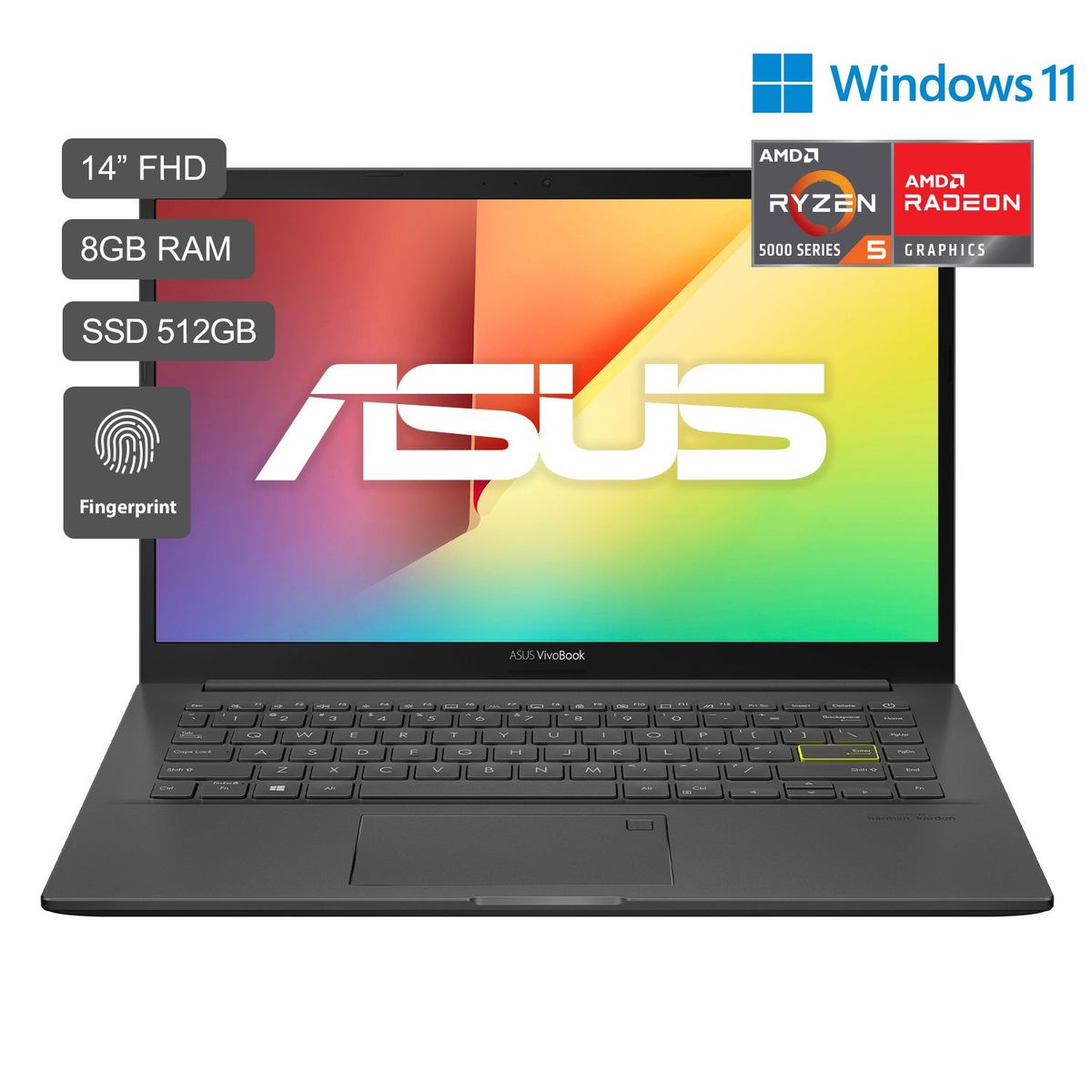 ASUS - VivoBook 14 M413 Ryzen 5 5000 14'' FHD IPS 512GB SSD 8GB RAM