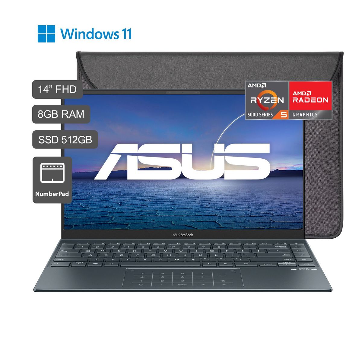 ASUS - ZenBook 14 UM425 Ryzen 5 5500U 14'' FHD 512GB SSD 8GB RAM