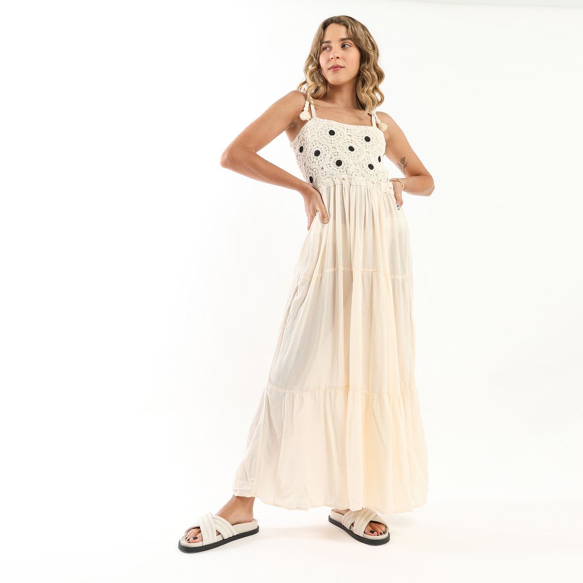 SYBILLA - Vestido Crochet Mujer Sybilla