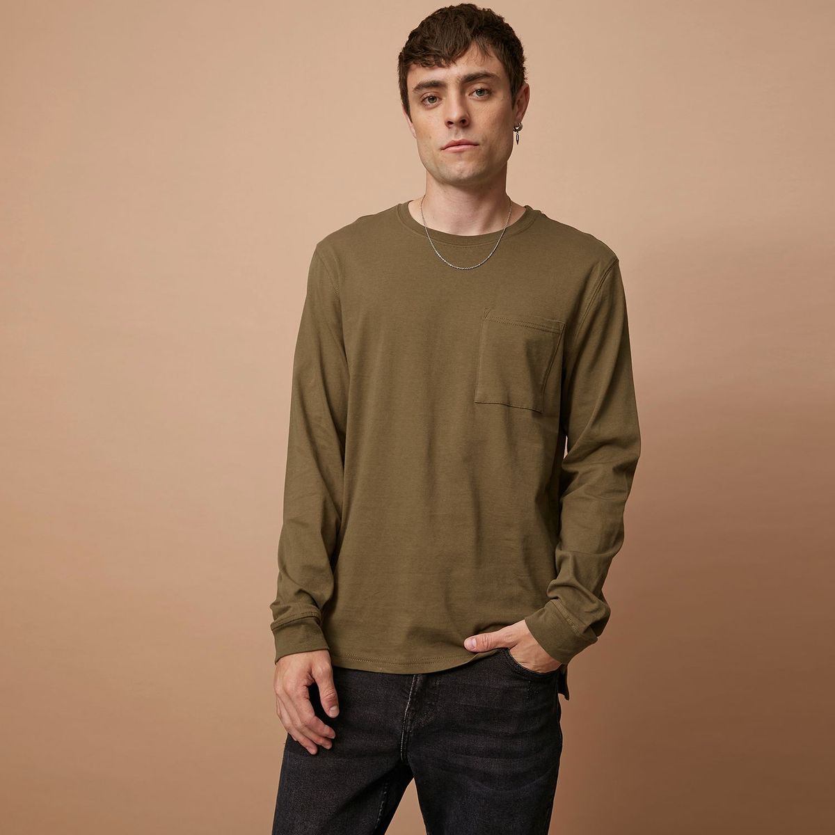 BASEMENT - Polo Manga Larga Hombre 100% Algodón