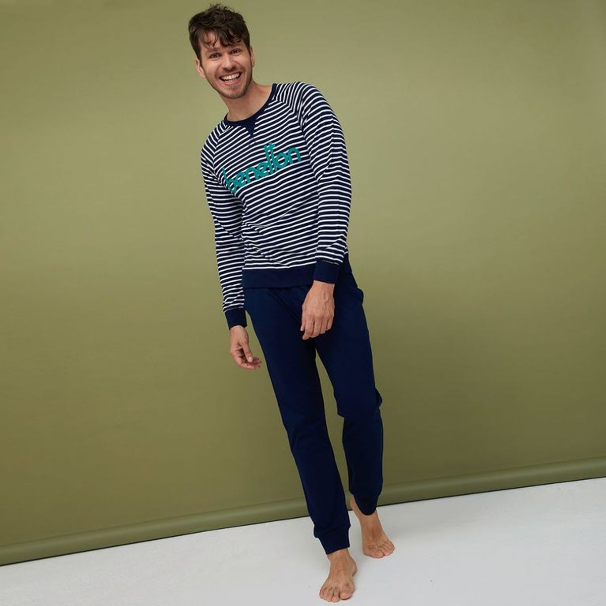 BENETTON - Camiseta Manga Larga Hombre