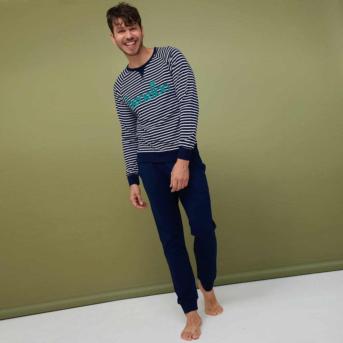 BENETTON - Camiseta Manga Larga Hombre