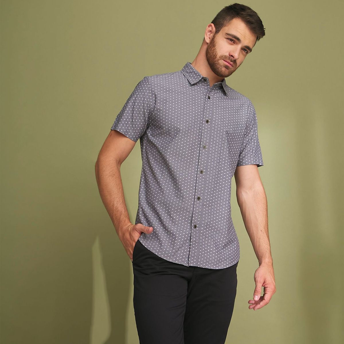 UNIVERSITY CLUB - Camisa Manga Corta Hombre