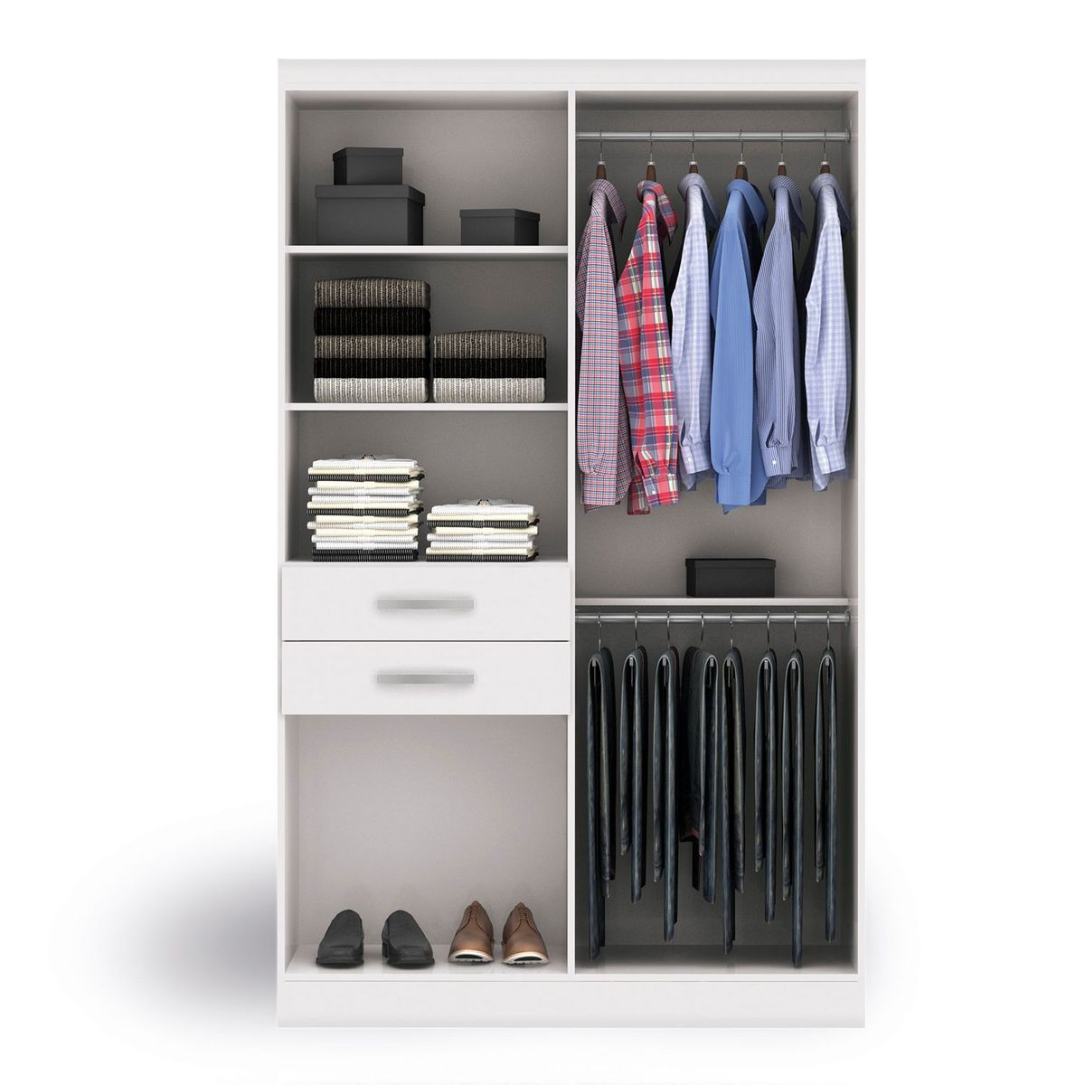 MICA - Ropero 6 Puertas 2 Cajones