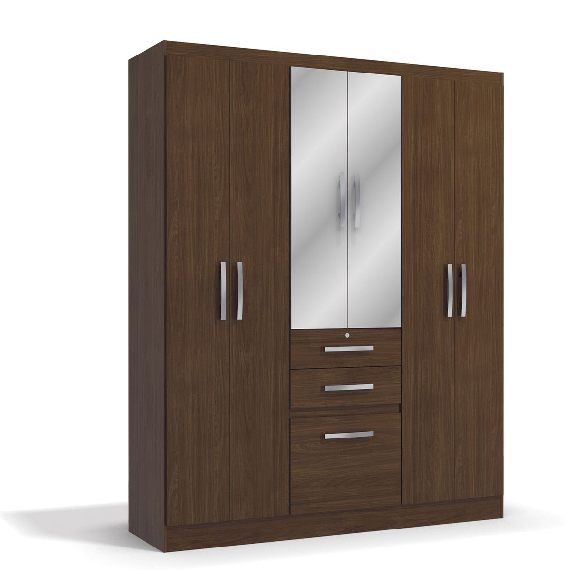 MICA - Ropero 7 Puertas 2 Cajones con Espejo