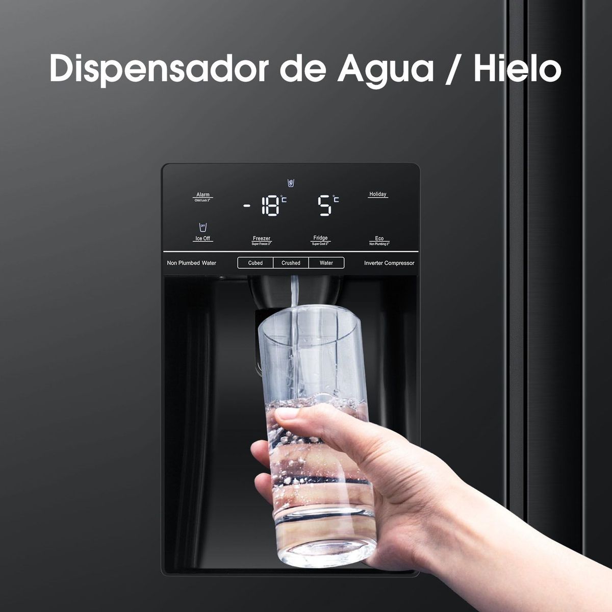 HISENSE - Refrigeradora Hisense 535L Side by Side