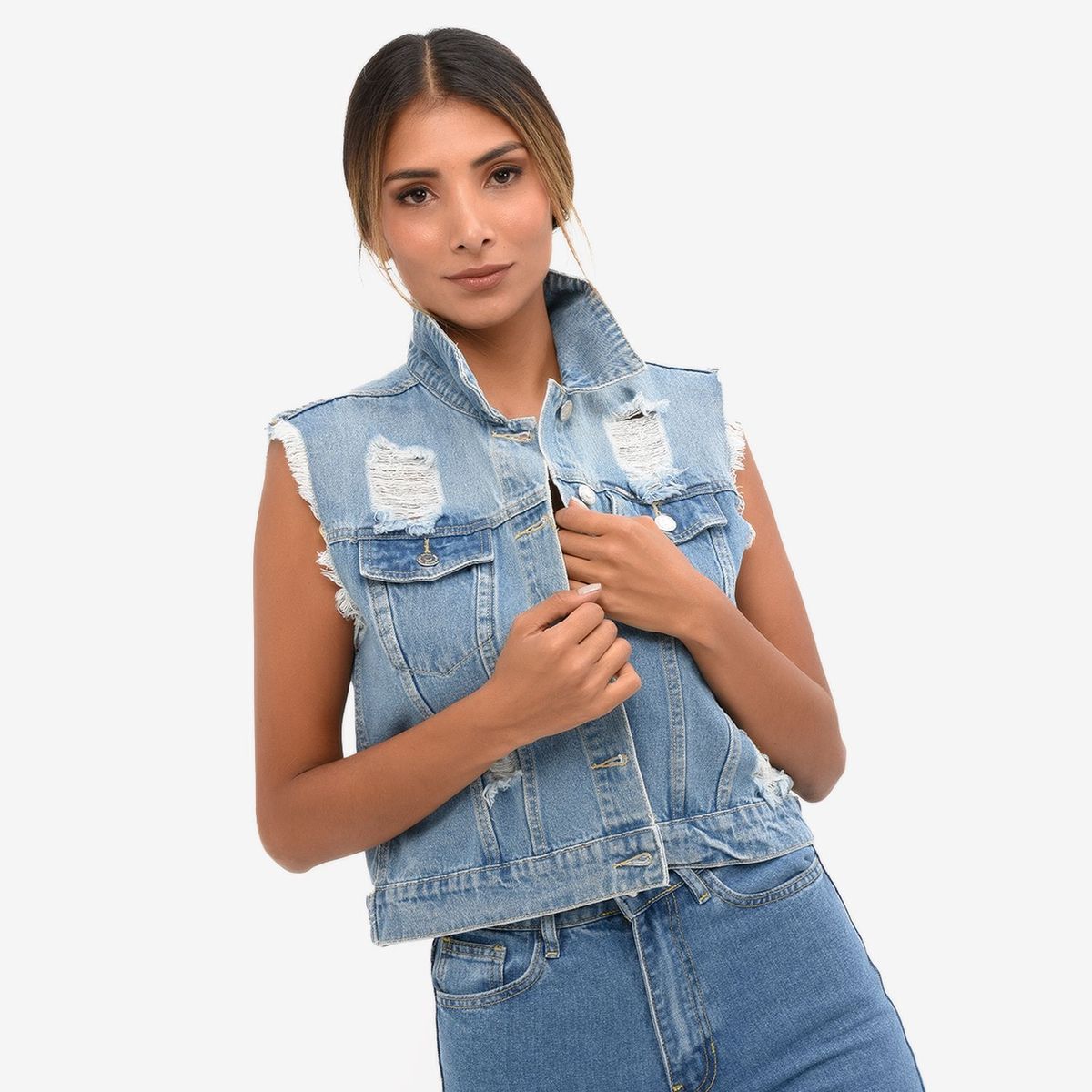 DAHLA - Chaleco Jean Mujer Dahla