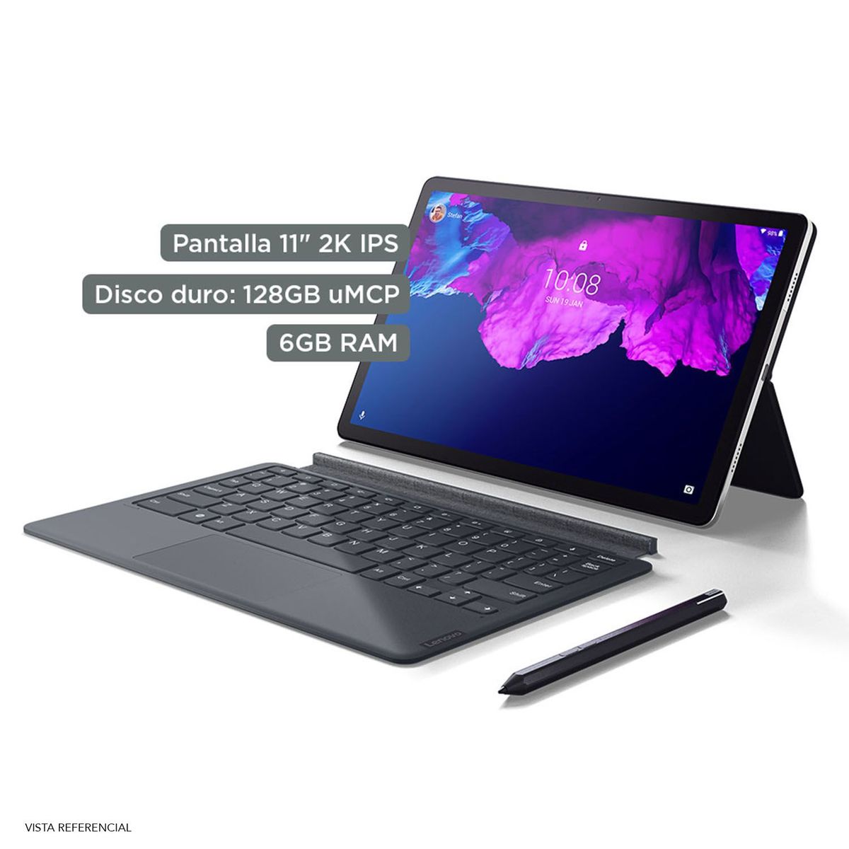 LENOVO - Tab P11  Snapdragon 662  11" 2K  128GB  6GB RAM  Slate Grey  +  Keyboard Pack y Precisión Pen 2