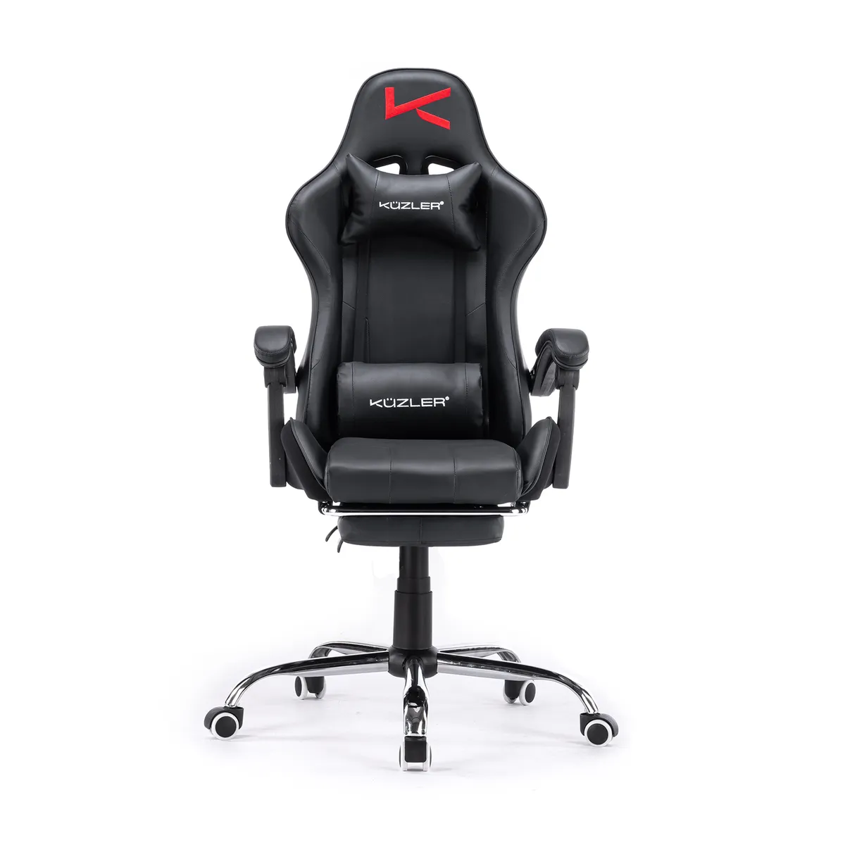 KUZLER - Silla Gamer con Masajeador Lumbar y Reposapies, Reclinable 150°