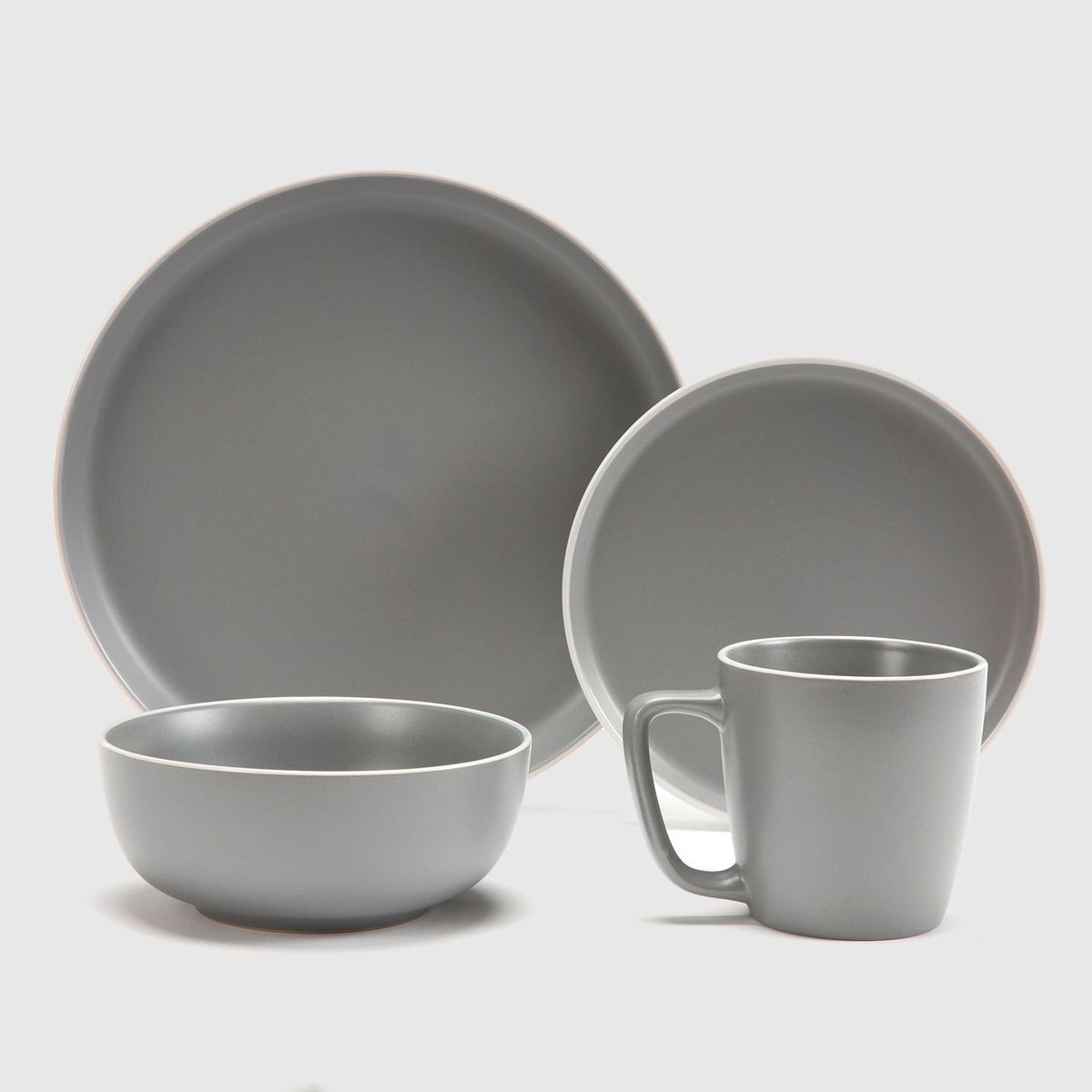 BASEMENT HOME - Juego de Vajilla 24 Piezas Cerámica Arena