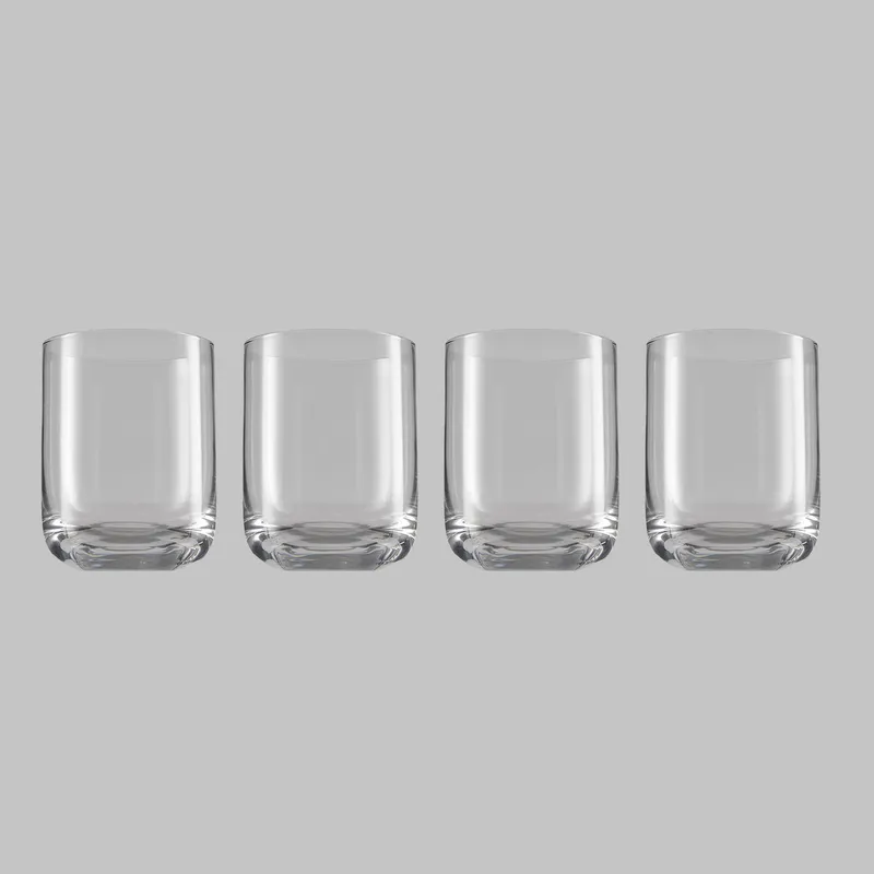 BENETTON - Set x4 Vasos Bajos Clear