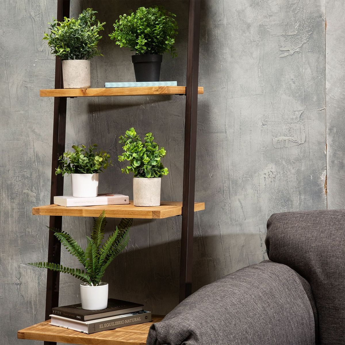 MICA - Planta Artificial Pot Gris 24x7cm