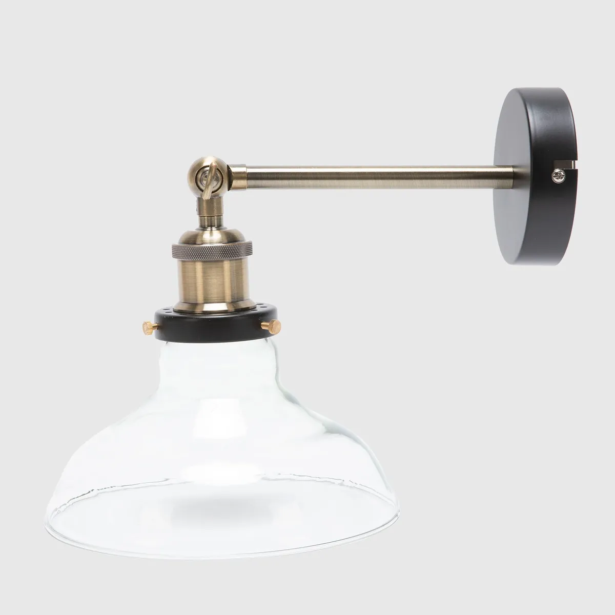 BASEMENT HOME - Aplique Negro de Vidrio 27x26cm