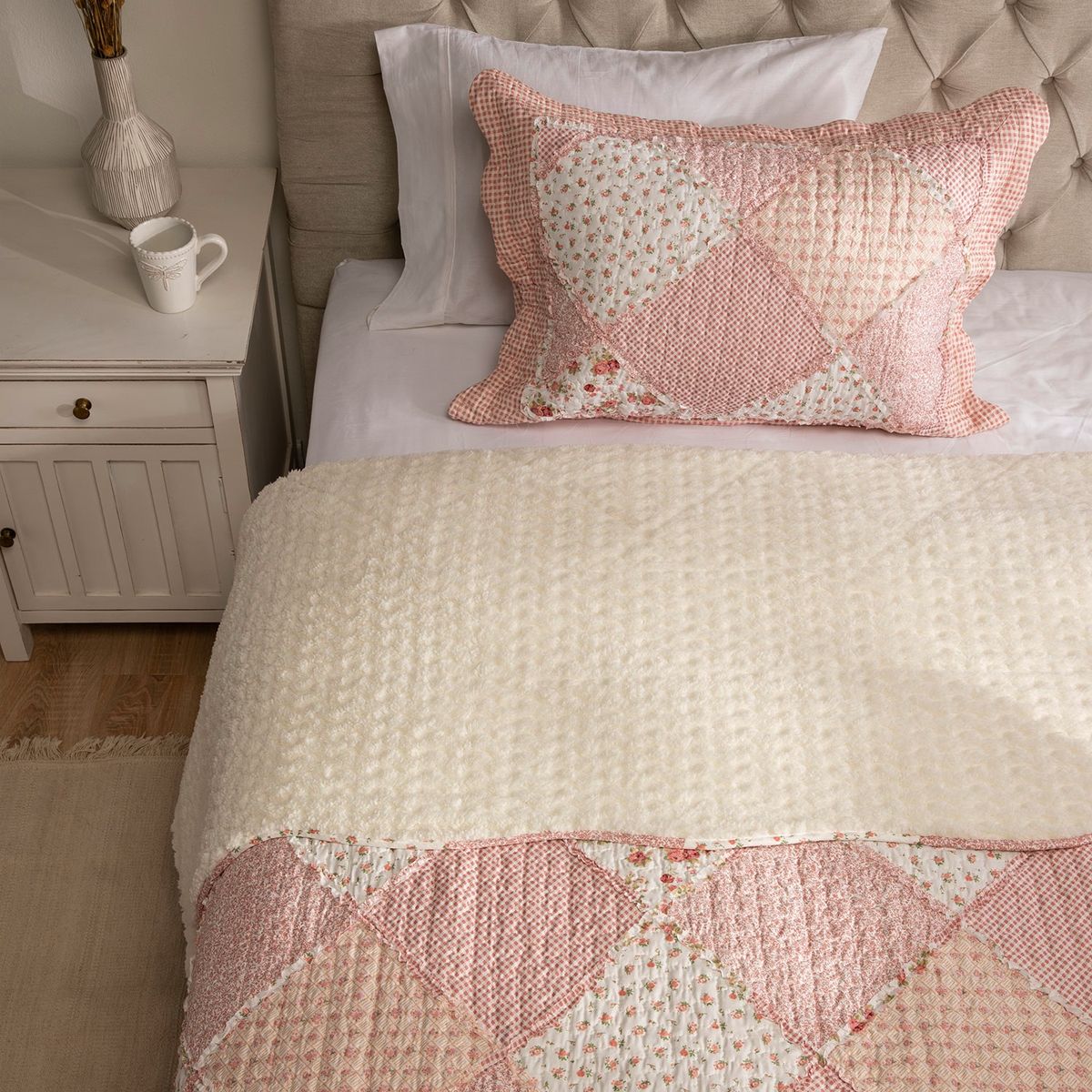 ROBERTA ALLEN - Cubrecama Patch Con Sherpa Roberta Allen