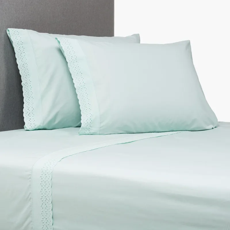 ROBERTA ALLEN - Juego de Sábanas Bordadas Broderie 180 Hilos