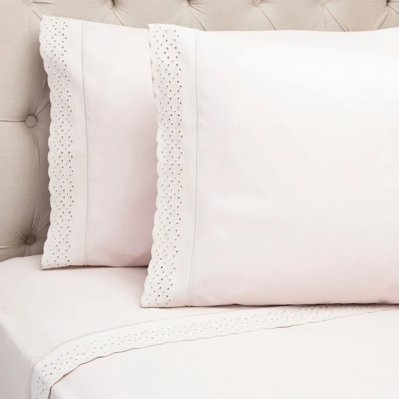 ROBERTA ALLEN - Juego de Sábanas Bordadas Broderie 180 Hilos