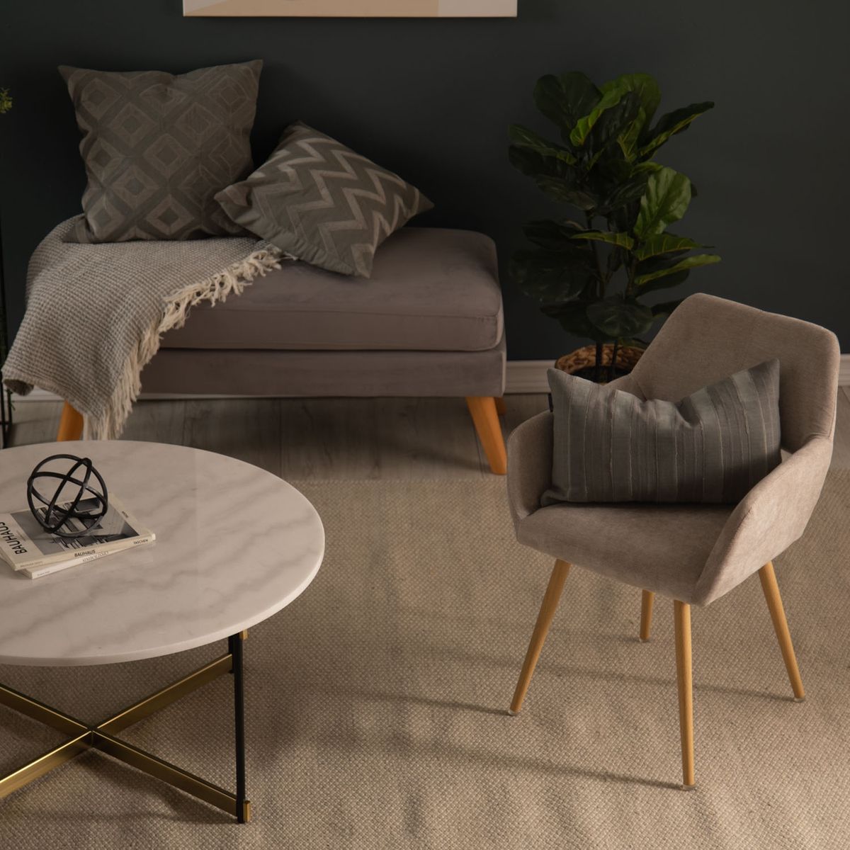 BASEMENT HOME - Funda de Cojín Silver 50x50 cm