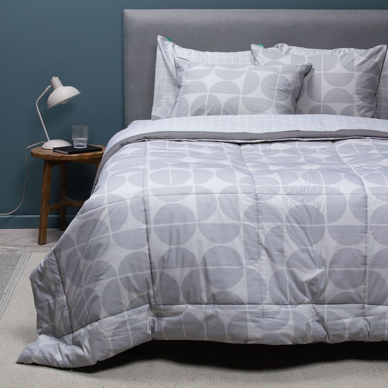 BENETTON - Juego de Cama: Edredón + Juego de Sábanas 100% Algodón Benetton